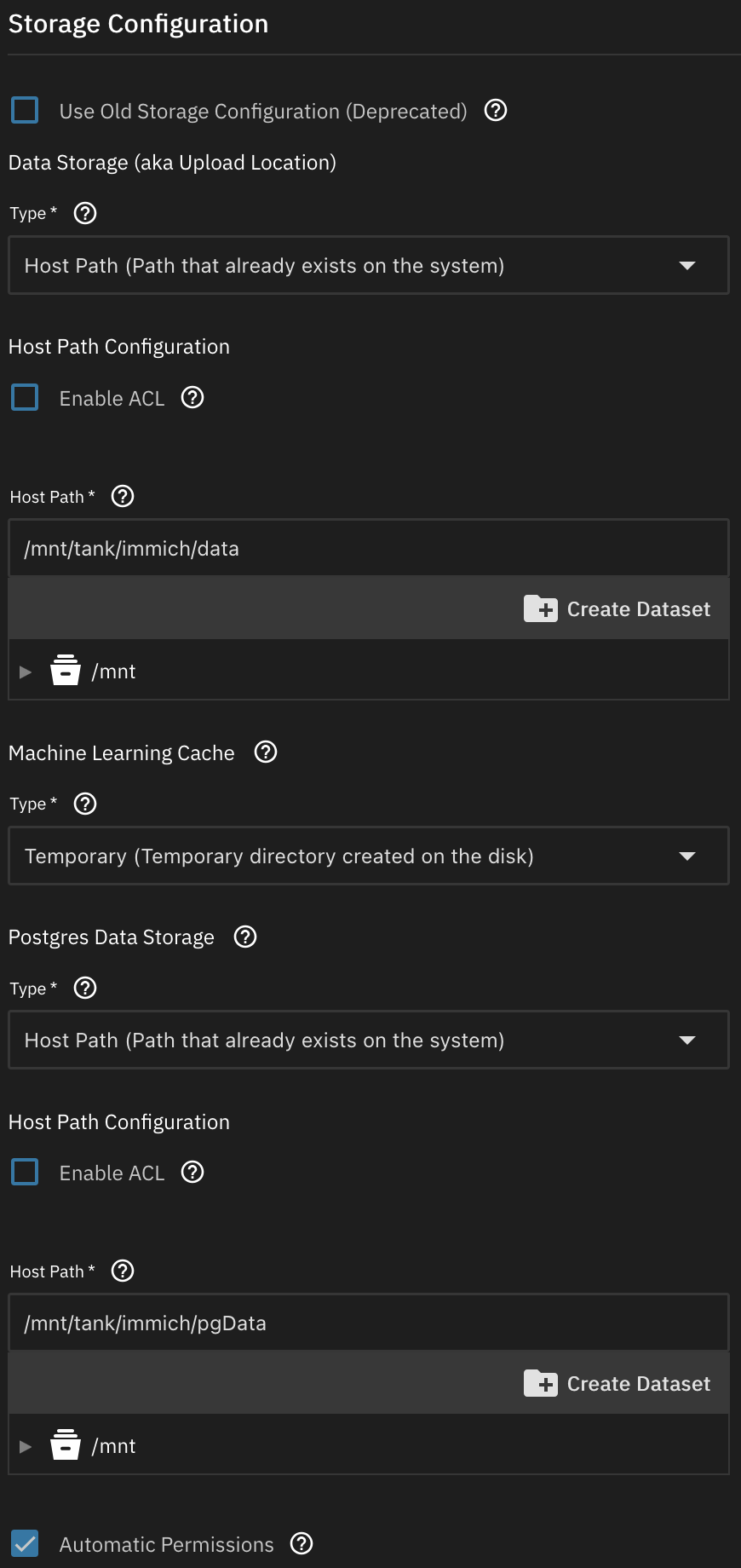 Configure Storage Volumes